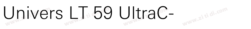 Univers LT 59 UltraC字体转换
